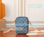 Replica L---V Fairfax Pochette Denim Blue Bag M82948 